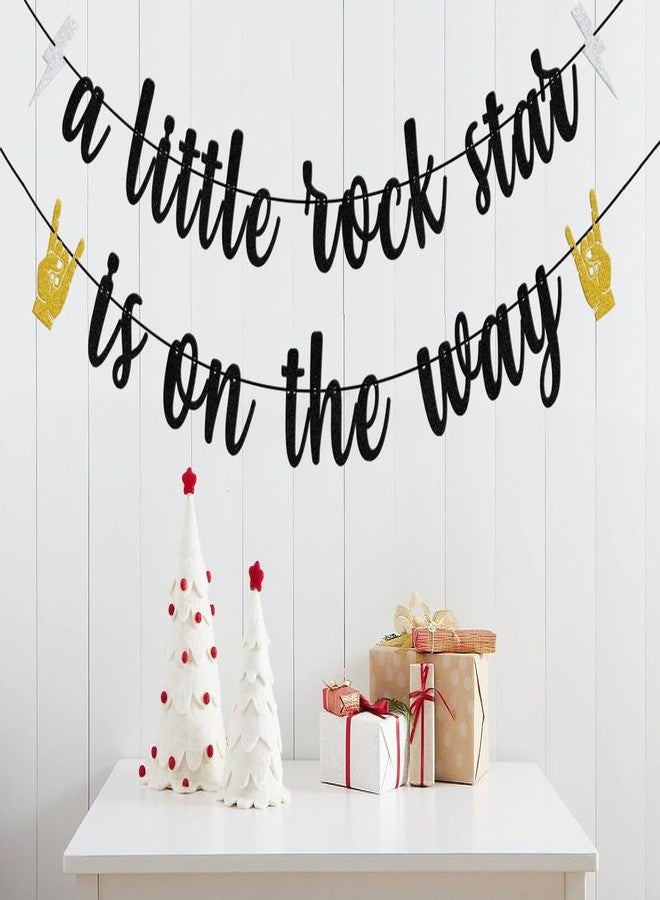 WFKLDF Little Rock Star Banner - Rock & Roll Party Decorations, Baby Shower Gender Reveal - Image 4